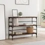Mesa consola madera de ingeniería roble ahumado 100x32x75 cm by , Side tables - Ref: Foro24-839050, Price: 60,88 €, Discount: %