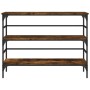 Mesa consola madera de ingeniería roble ahumado 100x32x75 cm de , Mesas auxiliares - Ref: Foro24-839050, Precio: 61,64 €, Des...