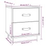 Mesitas de noche 2 uds madera maciza pino blanco 40x34x45 cm de vidaXL, Mesitas de noche - Ref: Foro24-818328, Precio: 87,11 ...