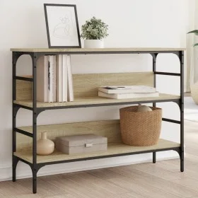 Mesa consola madera de ingeniería roble Sonoma 100x32x75 cm de , Mesas auxiliares - Ref: Foro24-839059, Precio: 62,45 €, Desc...