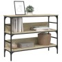 Mesa consola madera de ingeniería roble Sonoma 100x32x75 cm de , Mesas auxiliares - Ref: Foro24-839059, Precio: 65,01 €, Desc...