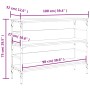 Mesa consola madera de ingeniería roble Sonoma 100x32x75 cm de , Mesas auxiliares - Ref: Foro24-839059, Precio: 65,01 €, Desc...