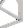 Mesa de centro acero inox plateado y madera maciza reciclada de , Mesas de centro - Ref: Foro24-349952, Precio: 85,73 €, Desc...