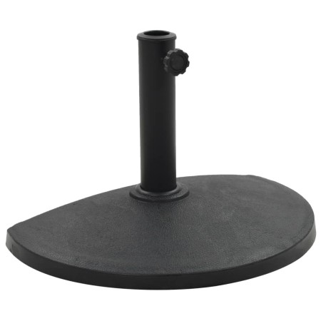 Base de sombrilla de semicírculo de poliresina negra 9 kg de vidaXL, Bases para sombrillas - Ref: Foro24-45198, Precio: 55,87...