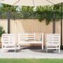Juego de muebles de jardín 3 pzas madera maciza de pino blanco de , Conjuntos de jardín - Ref: Foro24-825143, Precio: 180,11 ...