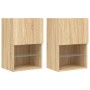 Muebles de TV con luces LED 2 uds roble Sonoma 40,5x30x60 cm de , Muebles TV - Ref: Foro24-837034, Precio: 75,77 €, Descuento: %