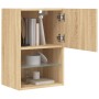 Muebles de TV con luces LED 2 uds roble Sonoma 40,5x30x60 cm de , Muebles TV - Ref: Foro24-837034, Precio: 75,77 €, Descuento: %