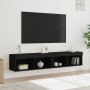 Muebles de TV con luces LED 2 uds negro 80x30x30 cm de , Muebles TV - Ref: Foro24-837144, Precio: 78,67 €, Descuento: %
