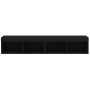 Muebles de TV con luces LED 2 uds negro 80x30x30 cm de , Muebles TV - Ref: Foro24-837144, Precio: 78,67 €, Descuento: %