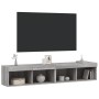 Muebles de TV con luces LED 2 uds gris Sonoma 80x30x30 cm de , Muebles TV - Ref: Foro24-837152, Precio: 74,06 €, Descuento: %