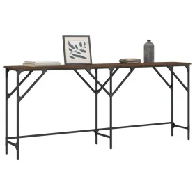 Mesa consola madera de ingeniería marrón roble 180x29x75 cm by , Side tables - Ref: Foro24-837766, Price: 57,57 €, Discount: %
