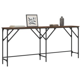 Mesa consola madera de ingeniería marrón roble 180x29x75 cm de , Mesas auxiliares - Ref: Foro24-837766, Precio: 58,26 €, Desc...