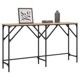 Mesa consola madera de ingeniería roble Sonoma 140x29x75 cm de , Mesas auxiliares - Ref: Foro24-837758, Precio: 48,90 €, Desc...