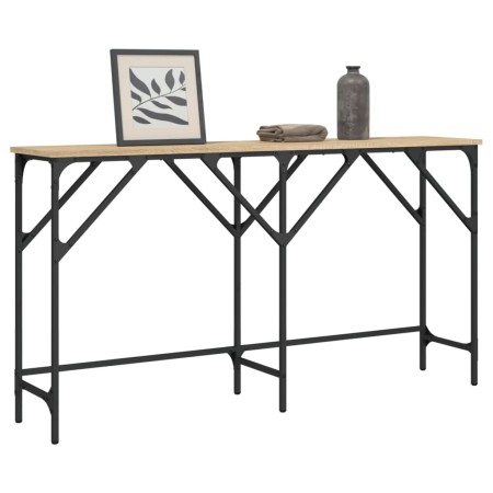 Mesa consola madera de ingeniería roble Sonoma 140x29x75 cm de , Mesas auxiliares - Ref: Foro24-837758, Precio: 48,90 €, Desc...
