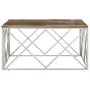Mesa de centro acero inox plateado y madera maciza reciclada by , Coffee table - Ref: Foro24-349984, Price: 121,31 €, Discoun...