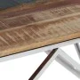 Mesa de centro acero inox plateado y madera maciza reciclada by , Coffee table - Ref: Foro24-349984, Price: 121,31 €, Discoun...