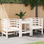 Sillas de jardín 2 uds madera maciza pino blanco 61,5x53x71 cm de , Sillas de jardín - Ref: Foro24-825129, Precio: 110,11 €, ...