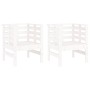 Sillas de jardín 2 uds madera maciza pino blanco 61,5x53x71 cm de , Sillas de jardín - Ref: Foro24-825129, Precio: 110,11 €, ...