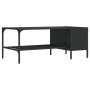 Mesa de centro con estante madera ingeniería negro 100x51x40 cm de , Mesas de centro - Ref: Foro24-837732, Precio: 37,43 €, D...