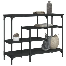 Mesa consola con estantes negro 100x35x75 cm by , Side tables - Ref: Foro24-837787, Price: 59,39 €, Discount: %