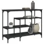 Mesa consola con estantes negro 100x35x75 cm by , Side tables - Ref: Foro24-837787, Price: 59,39 €, Discount: %