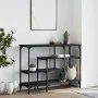 Mesa consola con estantes negro 100x35x75 cm by , Side tables - Ref: Foro24-837787, Price: 59,39 €, Discount: %