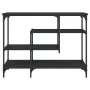 Mesa consola con estantes negro 100x35x75 cm by , Side tables - Ref: Foro24-837787, Price: 59,39 €, Discount: %