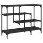 Mesa consola con estantes negro 100x35x75 cm by , Side tables - Ref: Foro24-837787, Price: 59,39 €, Discount: %