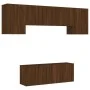 Muebles de TV de pared 6 pzas madera de ingeniería marrón roble de , Muebles TV - Ref: Foro24-3216445, Precio: 184,38 €, Desc...
