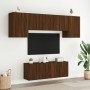 Muebles de TV de pared 6 pzas madera de ingeniería marrón roble de , Muebles TV - Ref: Foro24-3216445, Precio: 189,64 €, Desc...