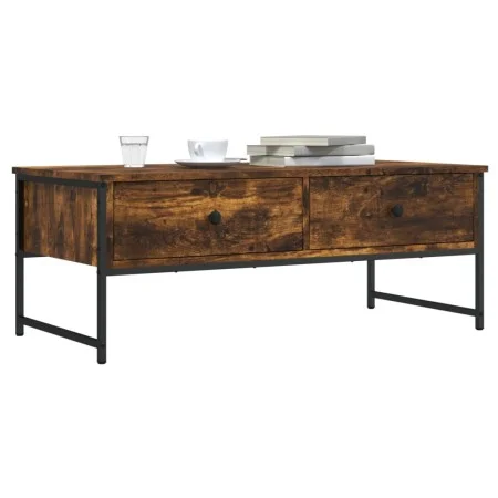 Mesa de centro madera ingeniería roble ahumado 101x49x39,5 cm by , Coffee table - Ref: Foro24-837739, Price: 61,73 €, Discoun...