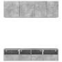 Muebles de TV de pared 5 pzas madera ingeniería gris hormigón de , Muebles TV - Ref: Foro24-3216514, Precio: 151,78 €, Descue...