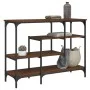 Mesa consola con estantes roble marrón 100x35x75 cm de , Mesas auxiliares - Ref: Foro24-837791, Precio: 62,70 €, Descuento: %