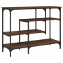 Mesa consola con estantes roble marrón 100x35x75 cm de , Mesas auxiliares - Ref: Foro24-837791, Precio: 62,70 €, Descuento: %