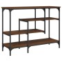 Mesa consola con estantes roble marrón 100x35x75 cm de , Mesas auxiliares - Ref: Foro24-837791, Precio: 63,46 €, Descuento: %