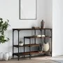 Mesa consola con estantes roble marrón 100x35x75 cm de , Mesas auxiliares - Ref: Foro24-837791, Precio: 62,70 €, Descuento: %