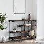 Mesa consola con estantes roble marrón 100x35x75 cm de , Mesas auxiliares - Ref: Foro24-837791, Precio: 63,46 €, Descuento: %