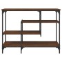 Mesa consola con estantes roble marrón 100x35x75 cm de , Mesas auxiliares - Ref: Foro24-837791, Precio: 63,46 €, Descuento: %