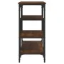 Mesa consola con estantes roble marrón 100x35x75 cm de , Mesas auxiliares - Ref: Foro24-837791, Precio: 62,70 €, Descuento: %