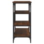 Mesa consola con estantes roble marrón 100x35x75 cm de , Mesas auxiliares - Ref: Foro24-837791, Precio: 63,46 €, Descuento: %