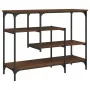 Mesa consola con estantes roble marrón 100x35x75 cm de , Mesas auxiliares - Ref: Foro24-837791, Precio: 62,70 €, Descuento: %
