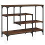 Mesa consola con estantes roble marrón 100x35x75 cm de , Mesas auxiliares - Ref: Foro24-837791, Precio: 63,46 €, Descuento: %