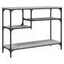 Mesa consola con estantes gris Sonoma 100x35x75 cm de , Mesas auxiliares - Ref: Foro24-837785, Precio: 61,12 €, Descuento: %
