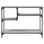 Mesa consola con estantes gris Sonoma 100x35x75 cm de , Mesas auxiliares - Ref: Foro24-837785, Precio: 61,12 €, Descuento: %