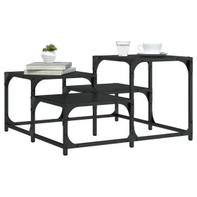 Mesa de centro madera de ingeniería negro 68x68x40 cm by , Coffee table - Ref: Foro24-837747, Price: 36,48 €, Discount: %