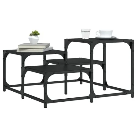 Mesa de centro madera de ingeniería negro 68x68x40 cm de , Mesas de centro - Ref: Foro24-837747, Precio: 36,48 €, Descuento: %