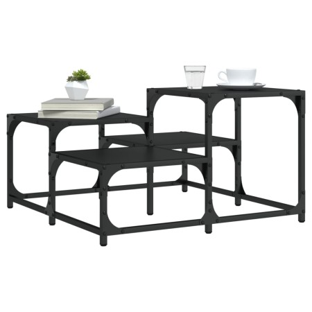 Mesa de centro madera de ingeniería negro 68x68x40 cm de , Mesas de centro - Ref: Foro24-837747, Precio: 36,80 €, Descuento: %