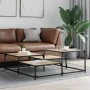 Mesa de centro madera de ingeniería roble Sonoma 107x107x40 cm by , Coffee table - Ref: Foro24-837753, Price: 49,76 €, Discou...
