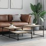 Mesa de centro madera de ingeniería roble Sonoma 107x107x40 cm de , Mesas de centro - Ref: Foro24-837753, Precio: 50,20 €, De...