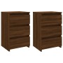 Mesitas de noche 2 uds contrachapado roble marrón 40x35x62,5 cm de , Mesitas de noche - Ref: Foro24-815176, Precio: 104,69 €,...